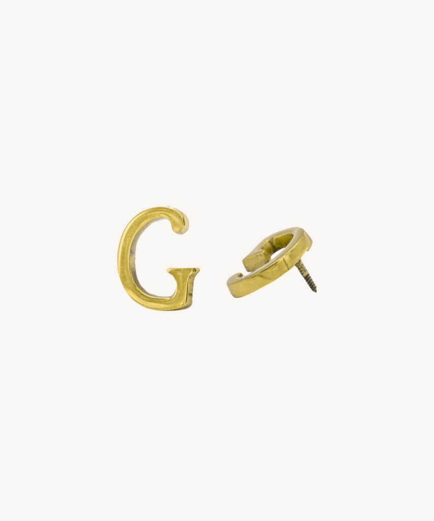 Gold Shiny Brass Letter V - Doing Goods