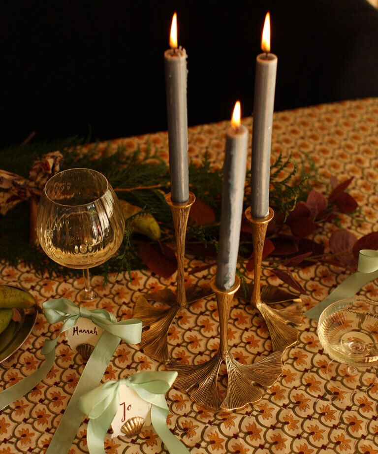 Gaya Ginko Triple Candle Holder