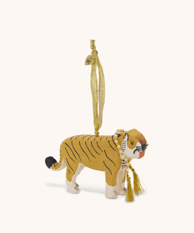 Tinsel Tiger Ornament