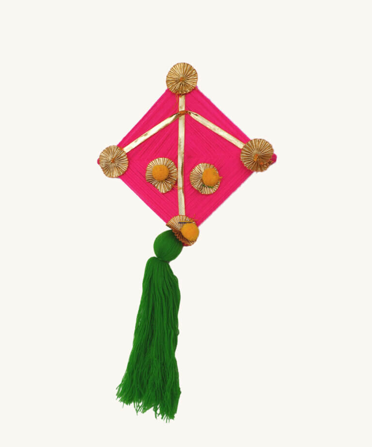 Kite Pink Green Ornament