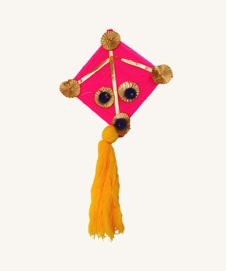 Kite Pink Yellow Ornament