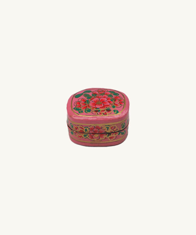 Paper Mache Box Small Pink 1