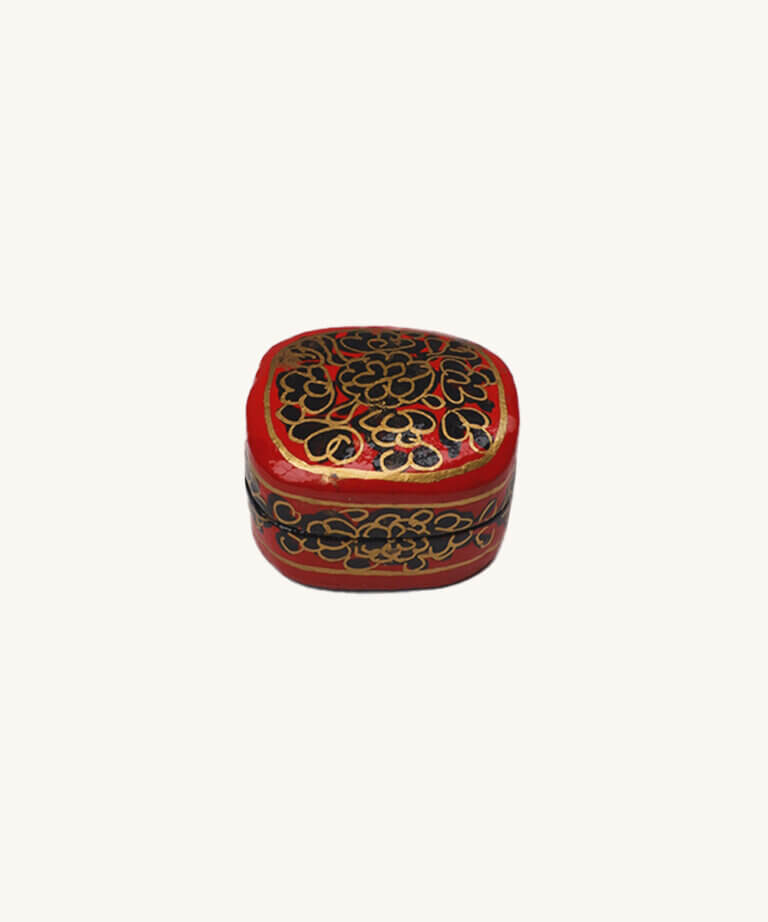 Paper Mache Box Small Red  1