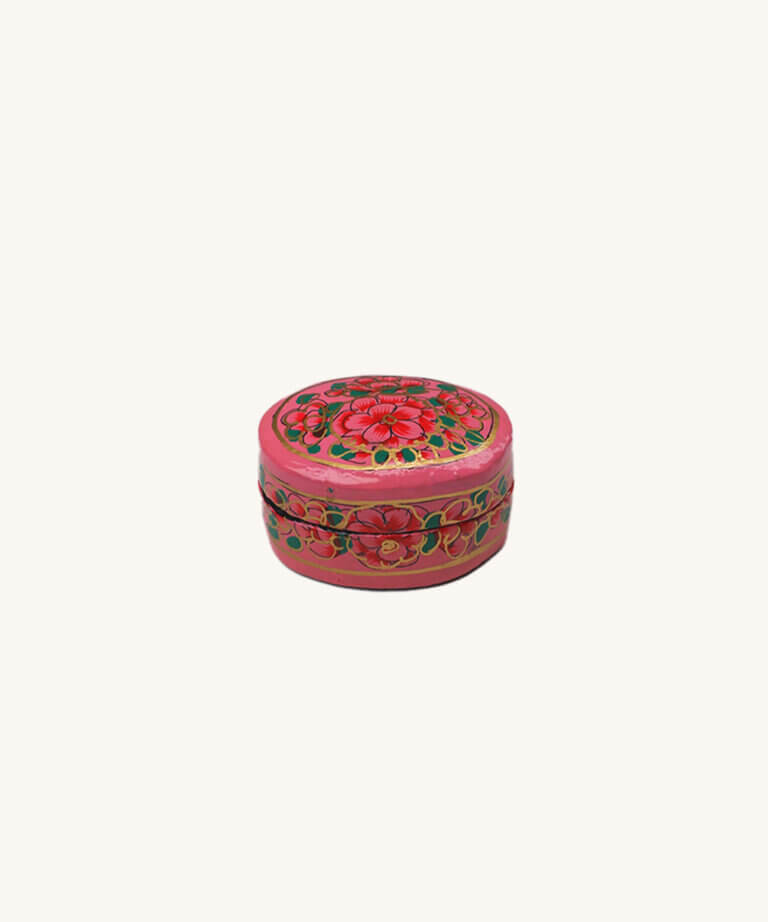 Paper Mache Box Small Pink 2