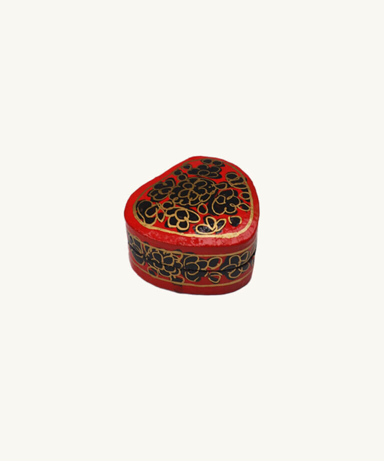 Paper Mache Box Small Red 3