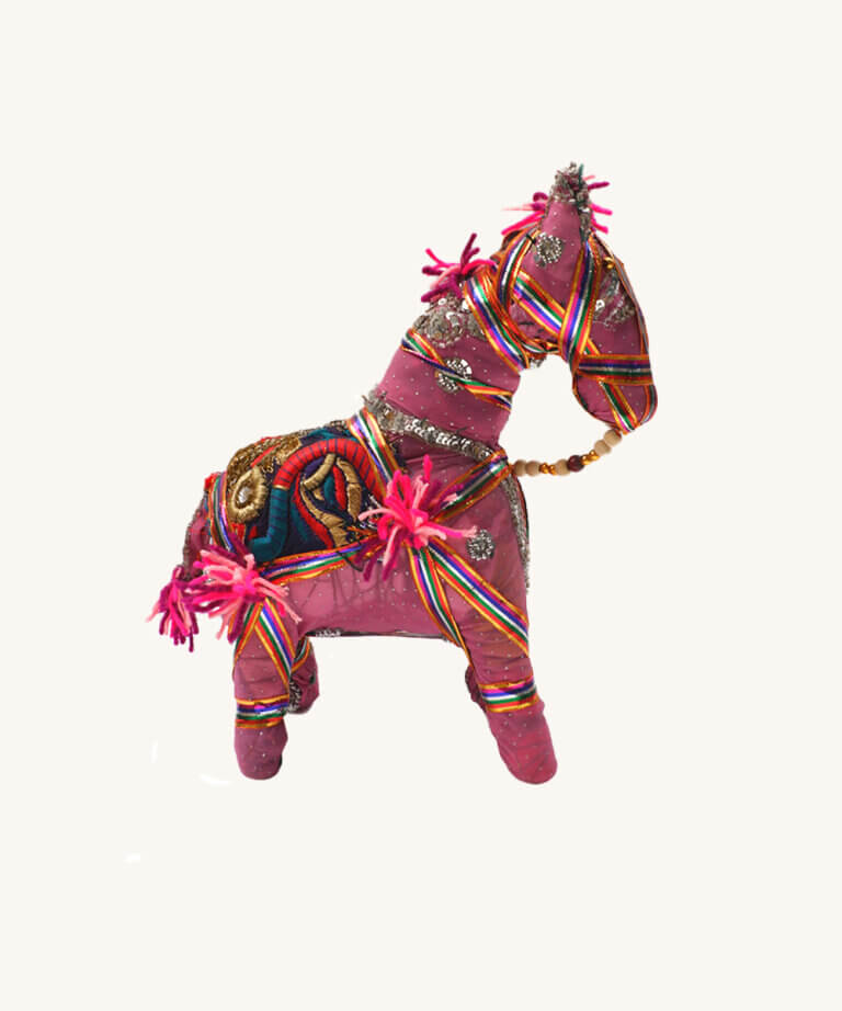 Vintage Indian Pink Horse